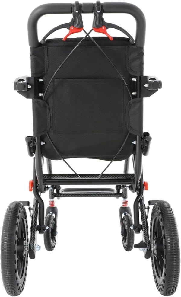 Portable Folding Lightweight Wheelchairs for Traveling Transport Chair Wheel Chair for Adults Light Weight Wheelchairs Foldable for Senior Travel Wheelchair Narrow Wheelchair for Small Spaces - Image 9