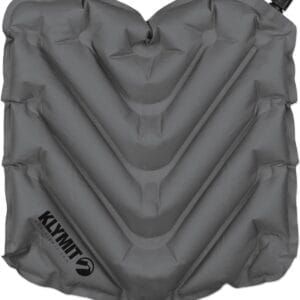 Klymit V Seat, Lightweight Inflatable Travel Cushion, Best for Camping, Bleachers, or Glassing Pad , Gray
