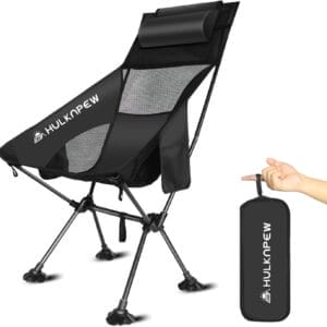 Portable Chairs, Ultralight Folding Camping Chair with Pillow Compact Folding Lawn Chairs for Camping, Travel, Hiking, Picnic and Adventures, Lightweight Chair Easy to Set up and Carry