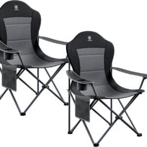 EVER ADVANCED Camping Chairs, Lawn Chairs Outdoor Sports Chairs, Folding Chair Camping Chairs for Adults, Supports 400lbs