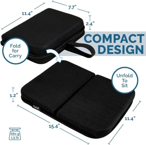 ComfiLife Ergo-Gel Airplane Seat Cushion – Travel Seat Cushion – Foldable, Portable Comfort - Image 6