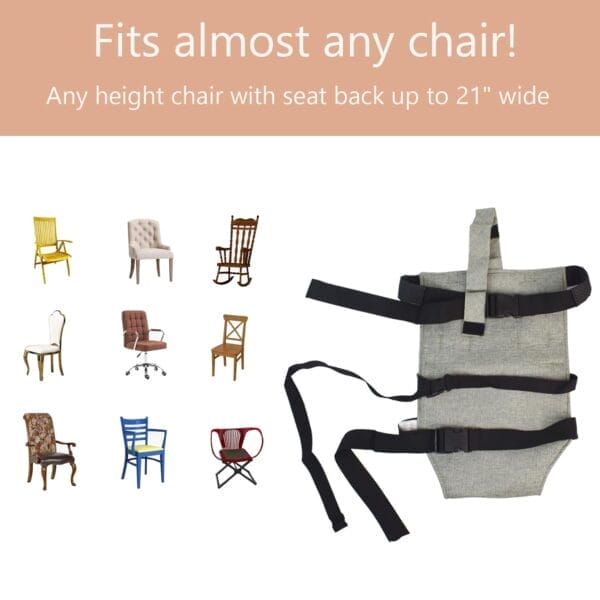 Baby Portable High Chair Harness Seat for Travel, Travel High Chairs for Babies Compact Foldable Safety Baby Travel Essential Harness Seat with Adjustable Shoulder Strap for Toddlers 0.6-3 Years Old - Image 6