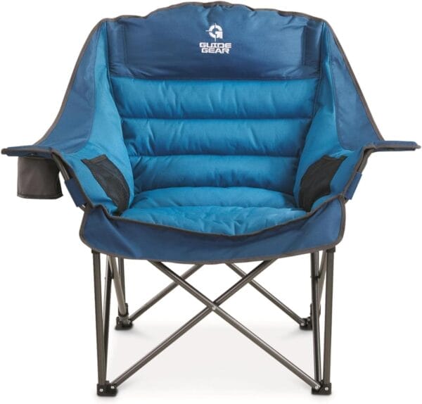 Guide Gear Oversized Extra Large Padded Camping Chair, Portable, Folding, Large Camp Lounge Beach Chairs for Outdoor, Adults, Men and Women, Heavy-Duty 400 Pound Capacity, with Cup Holder - Image 3