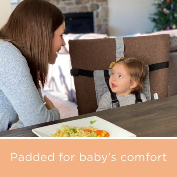 Compact Travel High Chair | Portable High Chair for Baby | Baby Travel Essential Harness Seat | Must Haves for Vacations, Restaurants, Family Visits with Babies | Portable Highchair Seat with Straps - Image 7