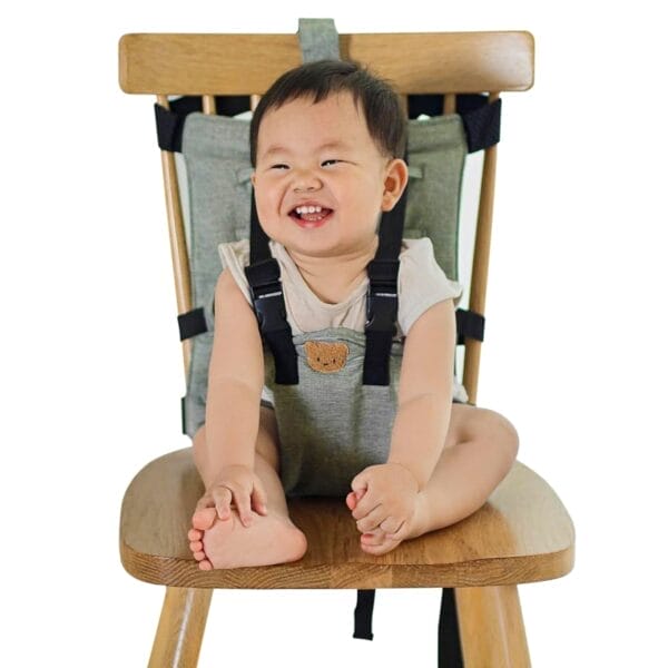 Baby Portable High Chair Harness Seat for Travel, Travel High Chairs for Babies Compact Foldable Safety Baby Travel Essential Harness Seat with Adjustable Shoulder Strap for Toddlers 0.6-3 Years Old