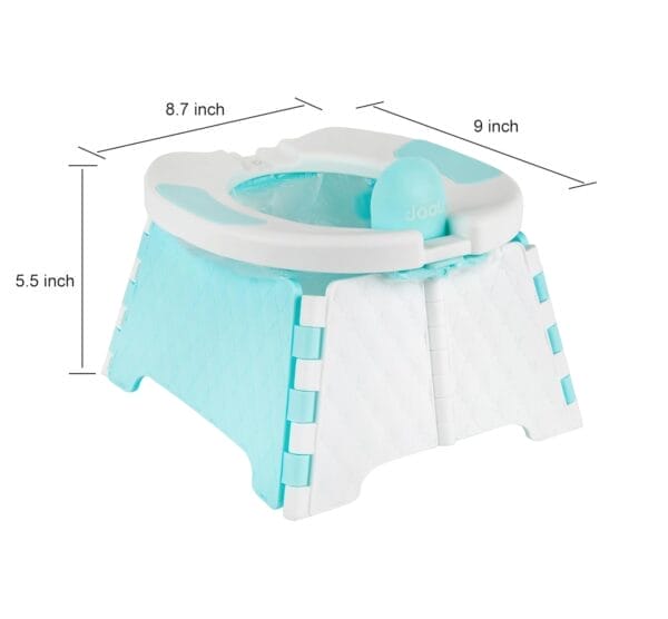 Jool Baby Portable Potty Training Chair with Travel Bag and 30 Liners, Foldable, Indoor/Outdoor Use, Camping (Aqua) - Image 4