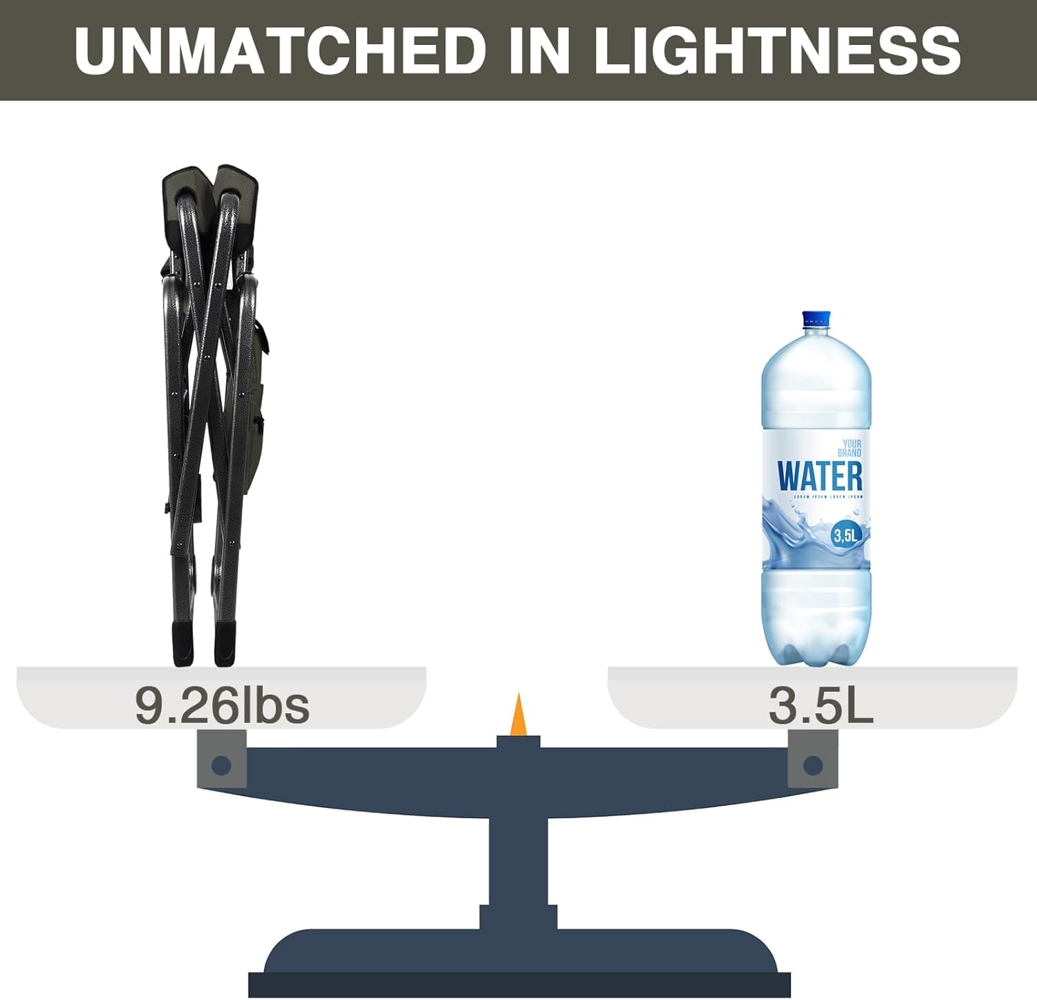 EVER ADVANCED Lightweight Folding Directors Chairs Outdoor, Aluminum Camping Chair with Side Table and Storage Pouch, Heavy Duty Supports 350LBS - Image 6