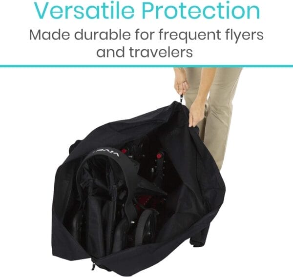 Vive XL Carry & Travel Bag for Rollator Walkers & Transport Chairs - Cover Carrier Accessory for Car Travel, Storage, Seniors - Accessories - Waterproof with Padded Straps - Image 9