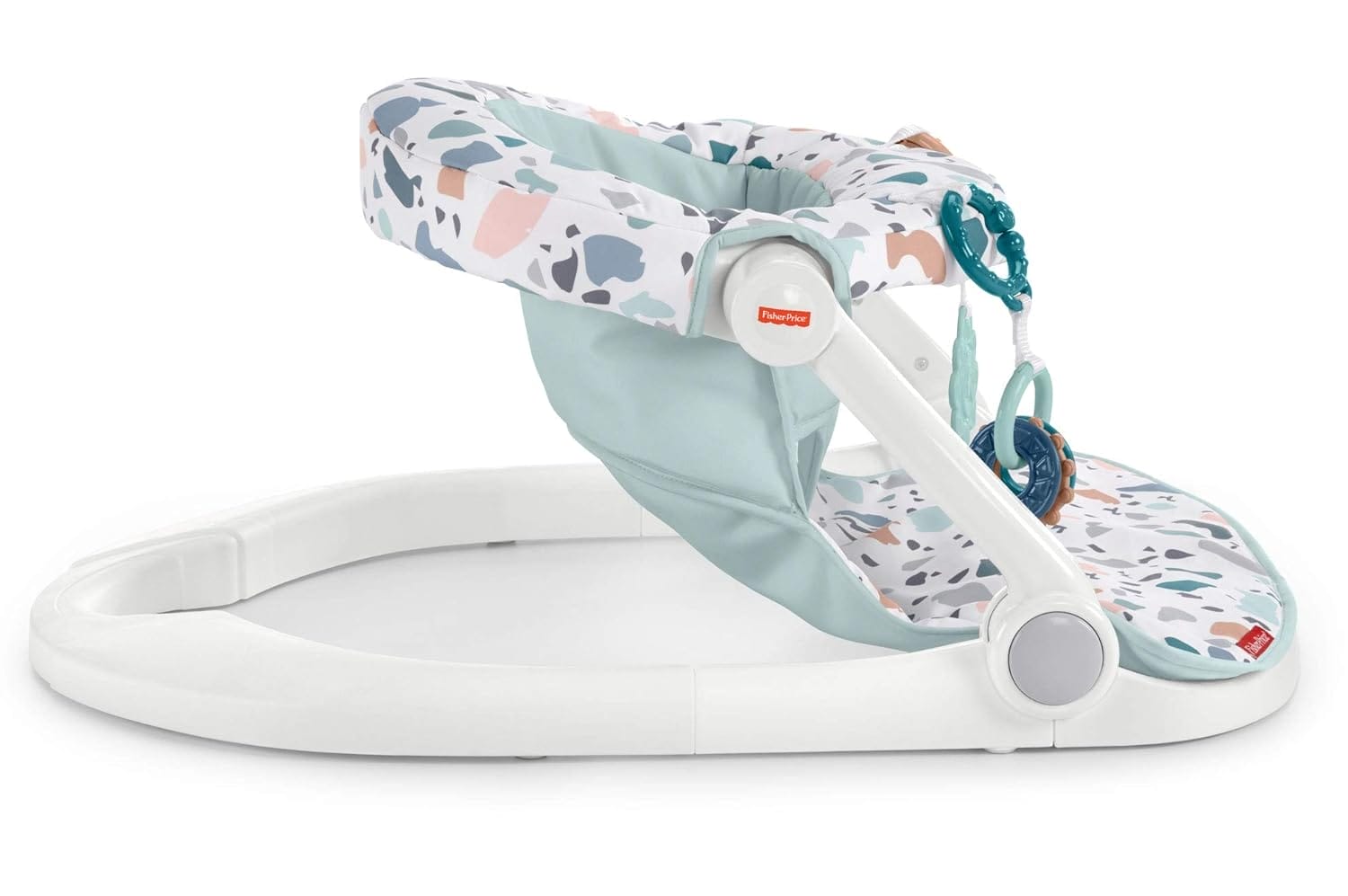 Fisher-Price Portable Baby Chair Sit-Me-Up Floor Seat With Developmental Toys & Machine Washable Seat Pad, Pacific Pebble - Image 4
