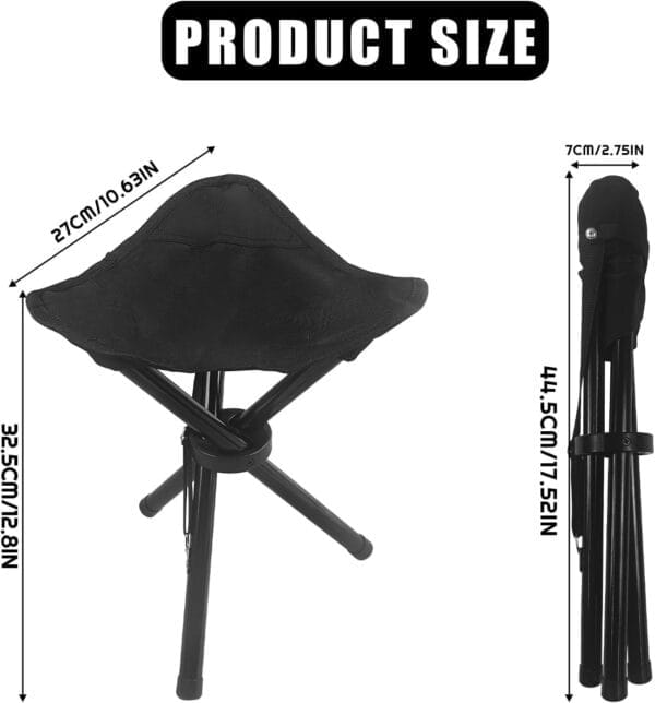 Travel Folding Camping Stool, Outdoor Tripod Seat, Folding Camping Chairs,Fishing Chair for Camping Party Mountaineering Picnic Beach Garden Lawn - Image 2