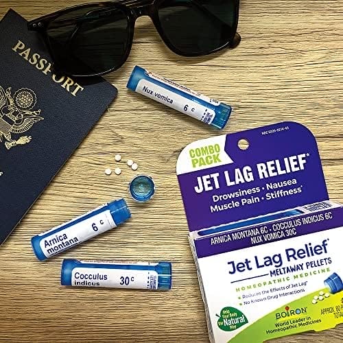 Boiron Jet Lag Relief Kit - Travel Essential for Relief from Nausea, Stiffness, Muscle Pain, and Drowsiness from Long Flights - 3 Count (240 Pellets) - Image 8