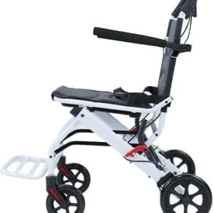 Transport Wheelchair Lightweight Foldable,Wheelchairs for Adults,Portable Wheelchair,200lbs Capacity,Carbon Steel Frame,Transport Chair for Adults and Seniors,15.75" Seat for Travel, Camping