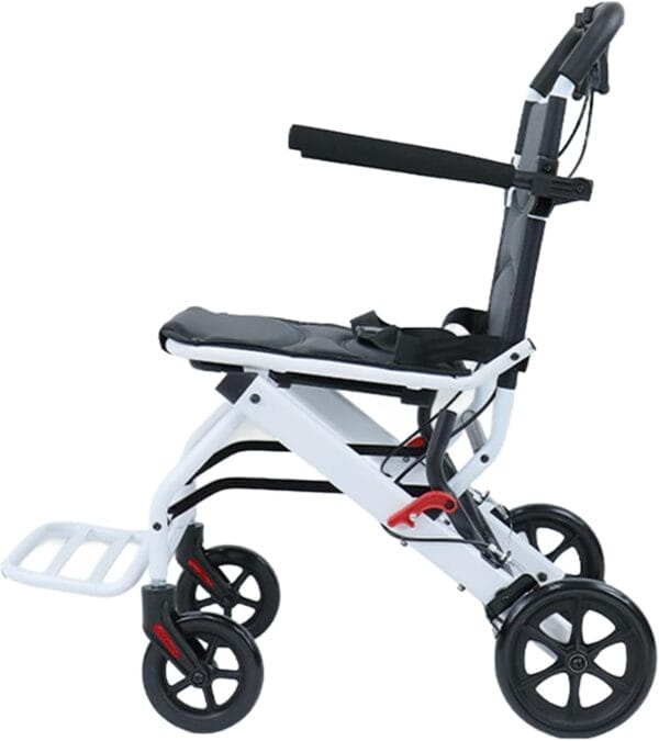 Transport Wheelchair Lightweight Foldable,Wheelchairs for Adults,Portable Wheelchair,200lbs Capacity,Carbon Steel Frame,Transport Chair for Adults and Seniors,15.75" Seat for Travel, Camping