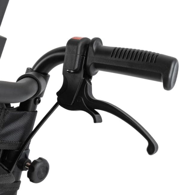 Lightweight Reclining Travel Wheelchair, Folding All Terrain Reclining Transport Wheelchair for Adults and Seniors, 18.11in Reclining Seat with Adjustable Backrest & Headrest, Support 286lbs - Image 7