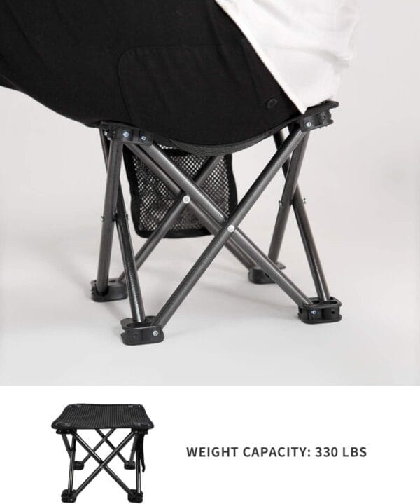 KingCamp Camping Stool Small Protable Folding Stool Mini Lightweight Backpacking Slacker Chair for Outdoor Camping Hiking Fishing Traveling Picnic - Image 5