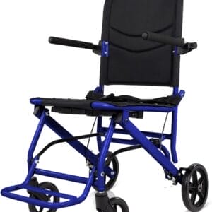 Vive Mobility Ultra-Lightweight Transport Wheelchair for Adults - Foldable, Portable Transfer Wheel Chair for Easy Travel - Narrow, Light Weight, Folding, Collapsible