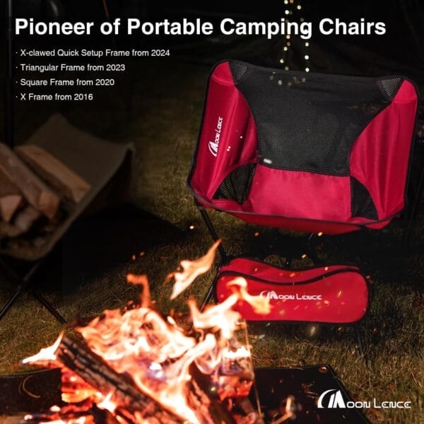 MOON LENCE Portable Camping Chair Backpacking Chair - The 4th Generation Ultralight Folding Chair - Compact, Lightweight Foldable Chairs for Hiking Mountaineering, Beach - Image 4