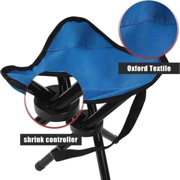 Travel Folding Camping Stool, (Sol·d by→Cenbee) Use Height 14" and Max Weight 300 lbs Outdoor Portable Party Chair Fishing Chair Seat for Camping Fishing Hiking Gardening and Beach Painting - Image 5