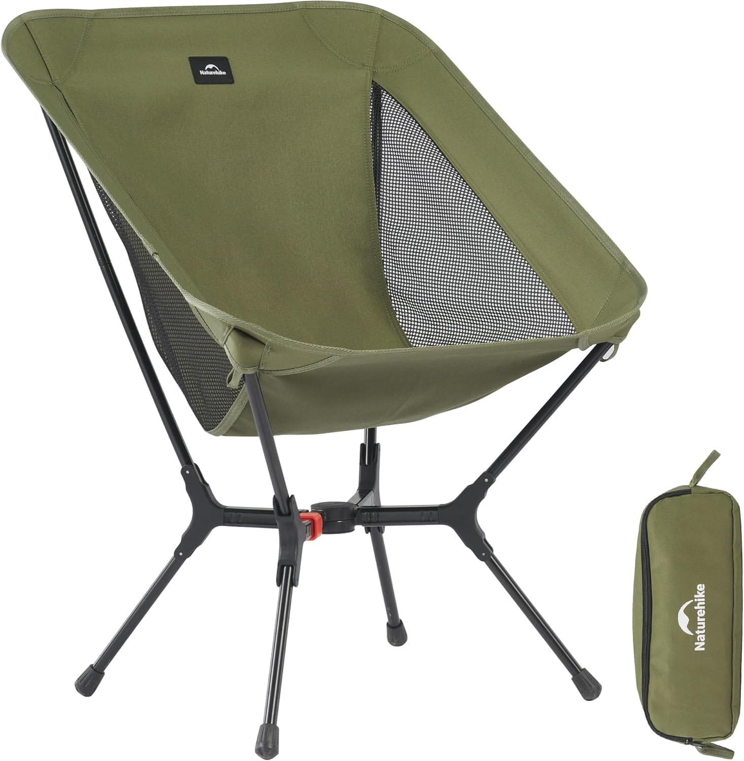 Naturehike Snap Camping Chair, Portable Backpacking Chair with Storage Bag, Lightweight & Compact Folding Camp Chair
