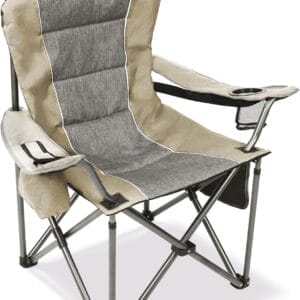 Folding Camping Chair:Oversized Portable Lawn Chairs for Adults,Outdoor Heavy Duty Padded Seats,Support 350 LBS,for Camp,Travel & Picnic