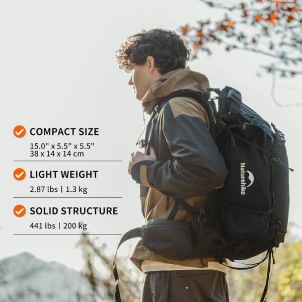 Naturehike Snap Camping Chair, Portable Backpacking Chair with Storage Bag, Lightweight & Compact Folding Camp Chair - Image 4