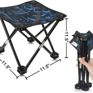 Camping Stool Portable Folding Stool Portable Chair Mini Foldable Stool Fishing Stool for Adults Fishing Hiking Gardening and Beach with Carry Bag(Camouflage)