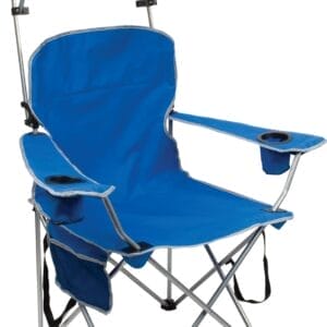 Quik Shade Full Size Shade Folding Chair for Camping, Polyester, Arm Rest|Foldable, Royal Blue, 2'L x 3'W x 4.3'H (160048DS)