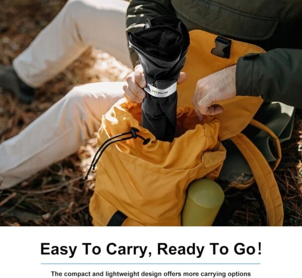 Lightweight Folding Camping Chair for Backpacking, Easy Carrying in a Bag with Weight 3 LBS, No Assembly Required, Compact Portable Foldable Camp Chair for Hiking, Travel, Outdoor Sport, Concert - Image 4