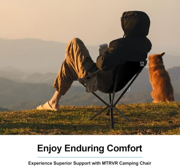 Lightweight Folding Camping Chair for Backpacking, Easy Carrying in a Bag with Weight 3 LBS, No Assembly Required, Compact Portable Foldable Camp Chair for Hiking, Travel, Outdoor Sport, Concert - Image 2