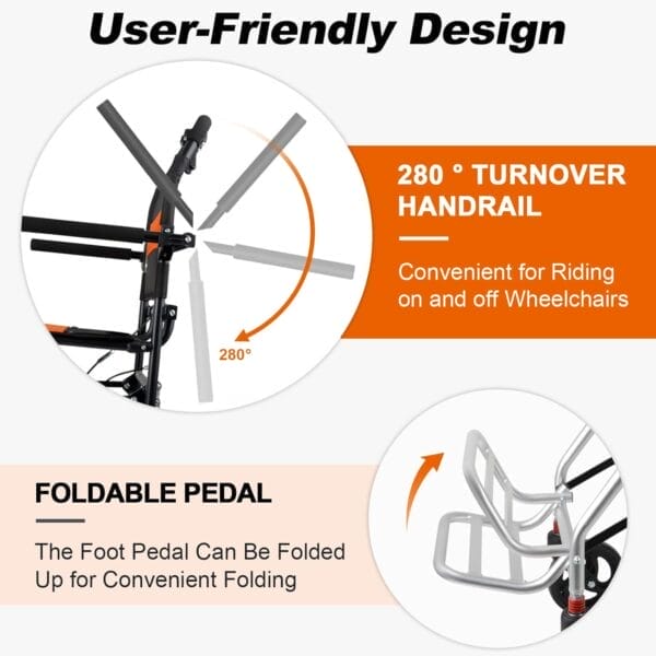 World's Lightest (Only 16lbs) Portable Transit Travel Wheelchair, Folding Transport Wheelchairs for Adults and Seniors Support 220lbs, Lightweight Aluminum Wheelchair for Elderly - Image 6