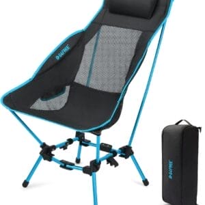 G4Free Folding Camp Chair High Back Lightweight Camping Chair with Removable Pillow, Side Pocket & Carry Bag, Compact & Heavy Duty 385lbs for Outdoor Hiking Backpacking Beach Picnic Travel