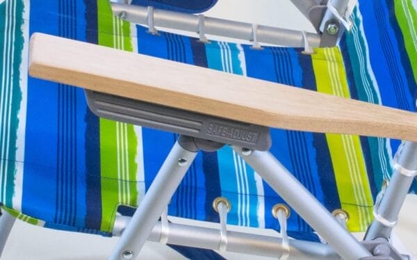 Tommy Bahama Hi-Boy 17" Seat Height 4-Position Lace-Up Suspension Folding Beach Backpack Chair, 1-Pack, Green and Blue Stripe - Image 11