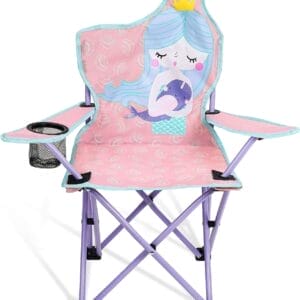 KABOER Kids Outdoor Folding Lawn and Camping Chair with Cup Holder and Carrying Bag, Children's Camping Chairs
