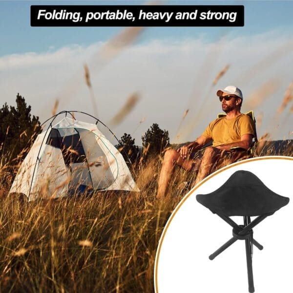 Travel Folding Camping Stool, Outdoor Tripod Seat, Folding Camping Chairs,Fishing Chair for Camping Party Mountaineering Picnic Beach Garden Lawn - Image 7
