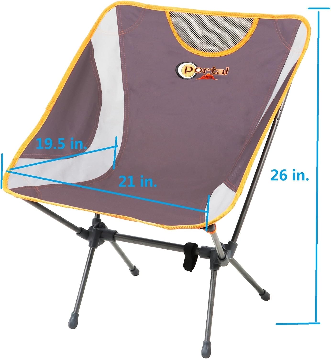 PORTAL Lightweight Portable Backpacking Chair, Small Folding Compact Camping Chairs for Adults, Outdoor Lounge Chairs with Carry Bag for Travel Hiking Beach Picnic Lawn, Supports 225lbs - Image 3