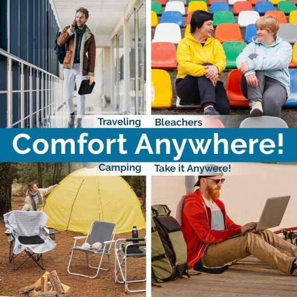 ComfiLife Ergo-Gel Airplane Seat Cushion – Travel Seat Cushion – Foldable, Portable Comfort - Image 4