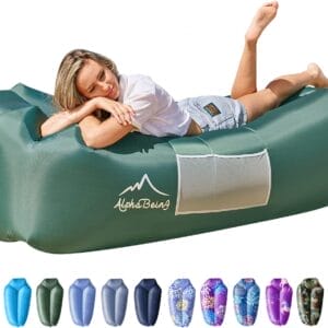 AlphaBeing Inflatable Lounger Beach Chair Accessories, Air Sofa Hammock Inflatable Couch for Camping Backyard Lakeside with Compression Sacks, Ideal Outdoor Gifts for Adults