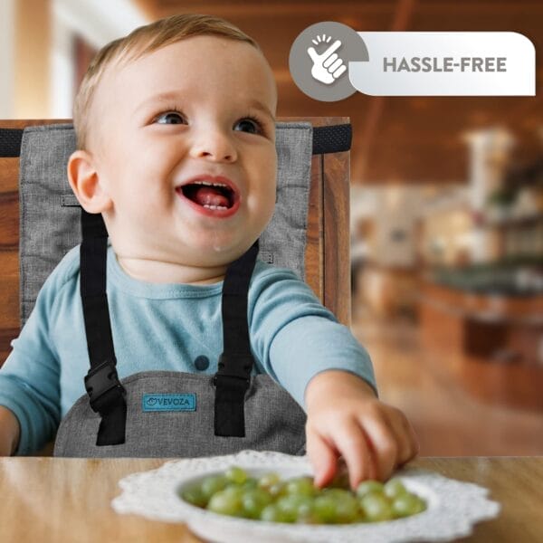 Baby Portable High Chair for Travel | Essential Travel Highchair | Baby Chair Harness - Image 3