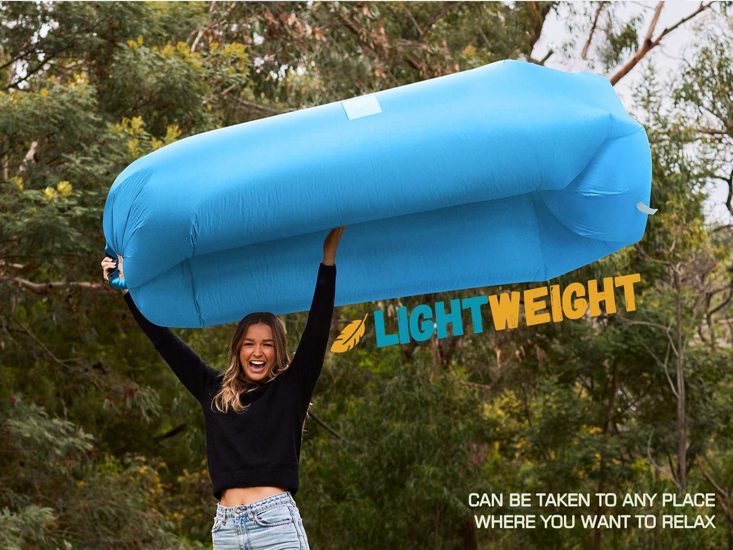 WEKAPO Inflatable Lounger Air Sofa Hammock-Portable,Water Proof& Anti-Air Leaking Design-Ideal Couch for Backyard Beach Traveling Camping Picnics & Music Festivals - Image 3