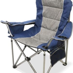 Folding Camping Chair:Oversized Portable Lawn Chairs for Adults,Outdoor Heavy Duty Padded Seats,Support 350 LBS,for Camp,Travel & Picnic