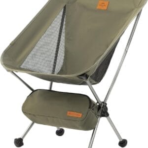 Naturehike YL08 Ultralight Camping Chair, 2.12 LBS Portable Backpacking Chair with Storage Bag & Anti-Sinking Feet, Lightweight Compact Collapsible Camp Chair