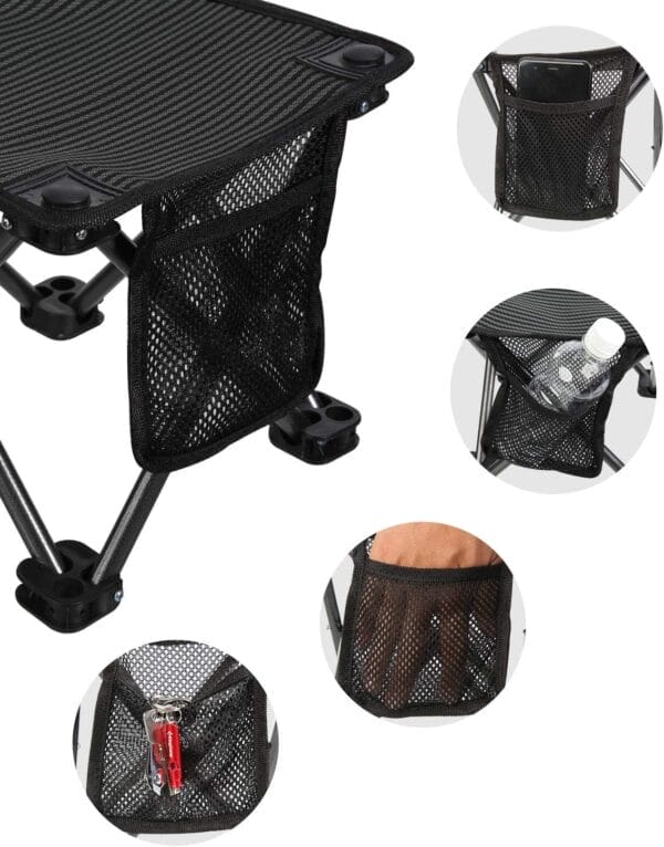 KingCamp Camping Stool Small Protable Folding Stool Mini Lightweight Backpacking Slacker Chair for Outdoor Camping Hiking Fishing Traveling Picnic - Image 6