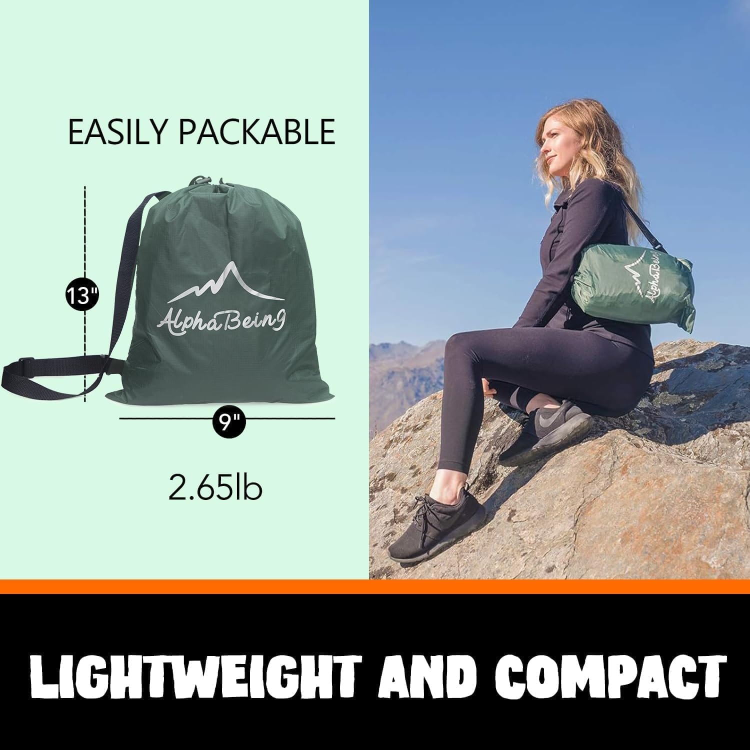 AlphaBeing Inflatable Lounger Beach Chair Accessories, Air Sofa Hammock Inflatable Couch for Camping Backyard Lakeside with Compression Sacks, Ideal Outdoor Gifts for Adults - Image 3