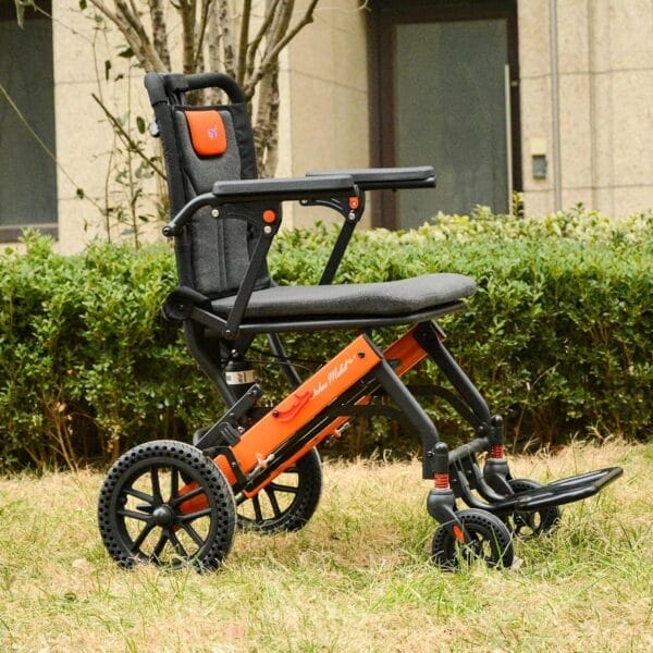 Upgraded Transport Wheelchair, Come with Telescopic Handle and Three Bags, Wheelchairs for Adults, Lightweight Transport Wheelchair, with Safety Belt - Image 7