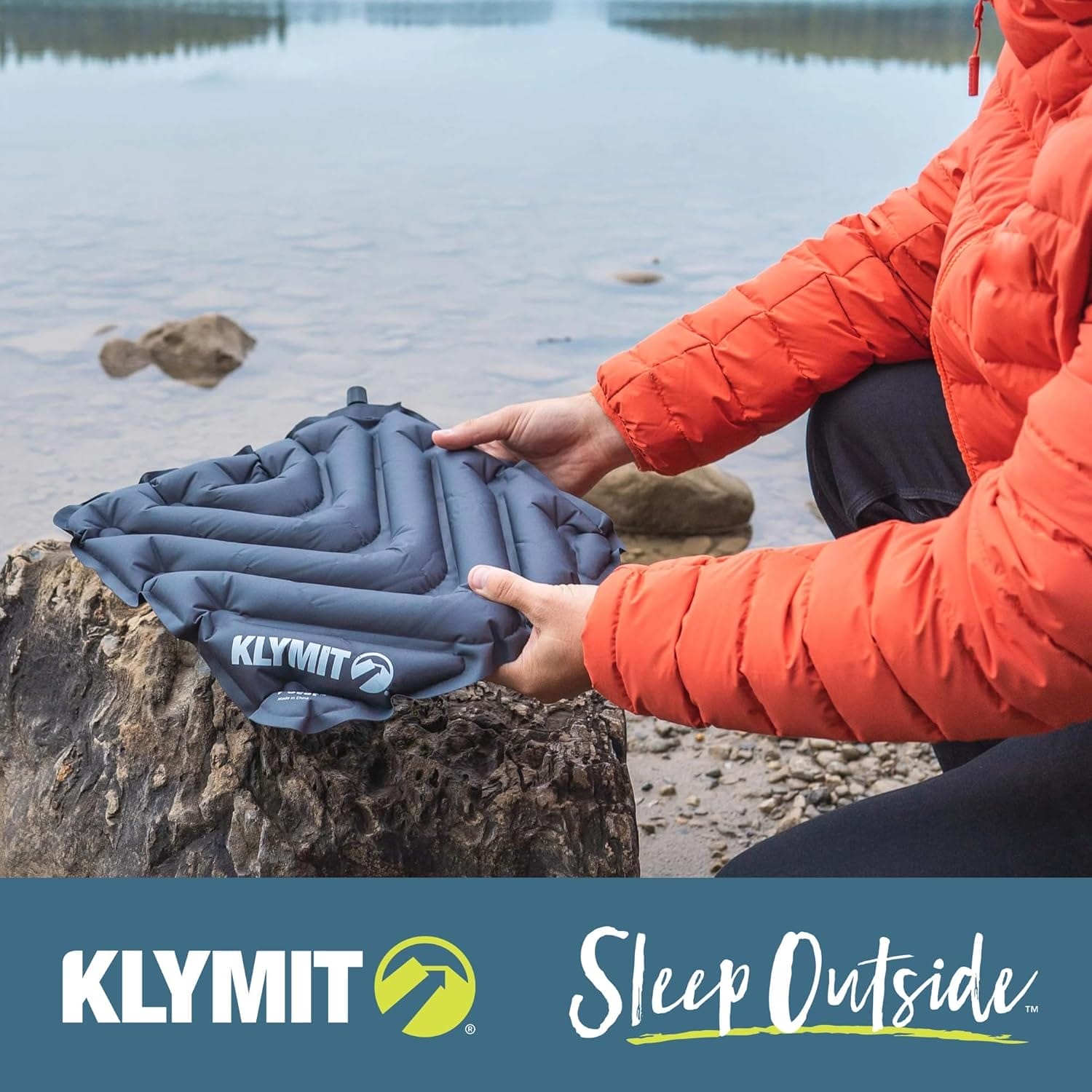 Klymit V Seat, Lightweight Inflatable Travel Cushion, Best for Camping, Bleachers, or Glassing Pad , Gray - Image 6