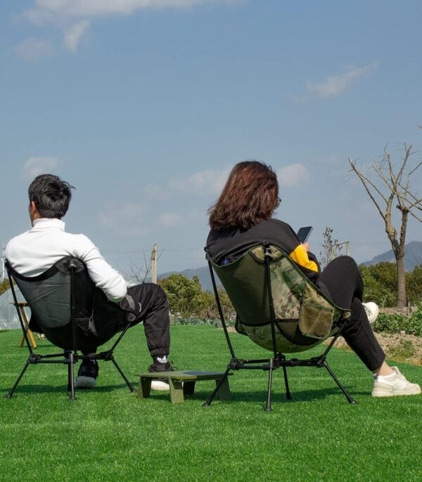 iClimb Ultralight Compact Camping Folding Beach Chair with Anti-Sinking Large Feet - Image 6