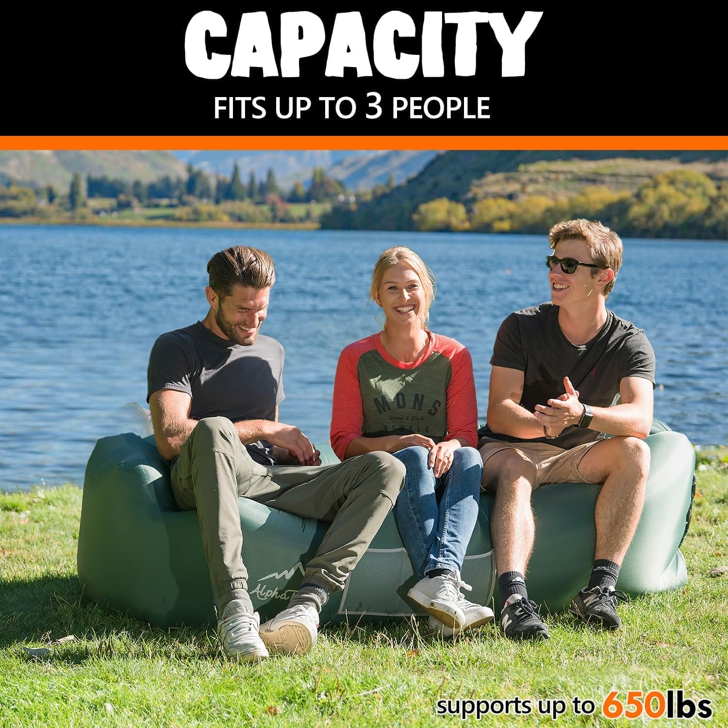 AlphaBeing Inflatable Lounger Beach Chair Accessories, Air Sofa Hammock Inflatable Couch for Camping Backyard Lakeside with Compression Sacks, Ideal Outdoor Gifts for Adults - Image 6