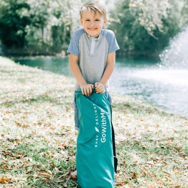 Baby Delight Go with Me Venture Portable Chair | Indoor and Outdoor | Sun Canopy | 3 Child Growth Stages | Teal - Image 4