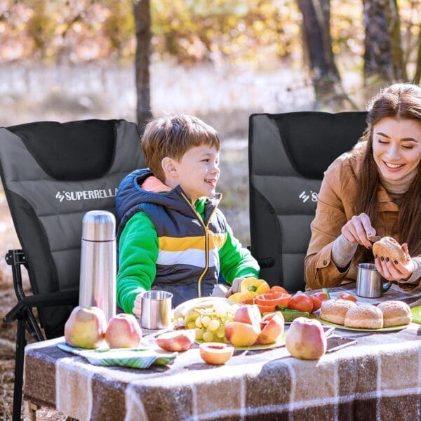 Supperella Movable Backrest Camping Chair for Adults with Cup Holder Folding Lawn Chairs for Outdoor Activities, Sports, Travel & Picnic - Image 7
