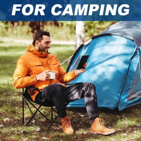 2 Pack Lightweight Camping Chairs for Adults & Teens, 250LBS Capacity Foldable Portable Chairs with Carry Bag, Compact Design for Camping, Beach, Picnics, and Outdoor Events - Image 4